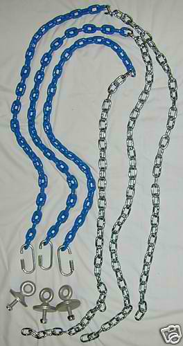 Tire Swing Kit - PVC Chains/Quick links + Tire eyes