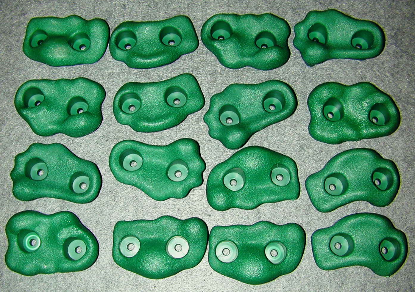 Rock Wall Climbing Holds-Green (16 per set)